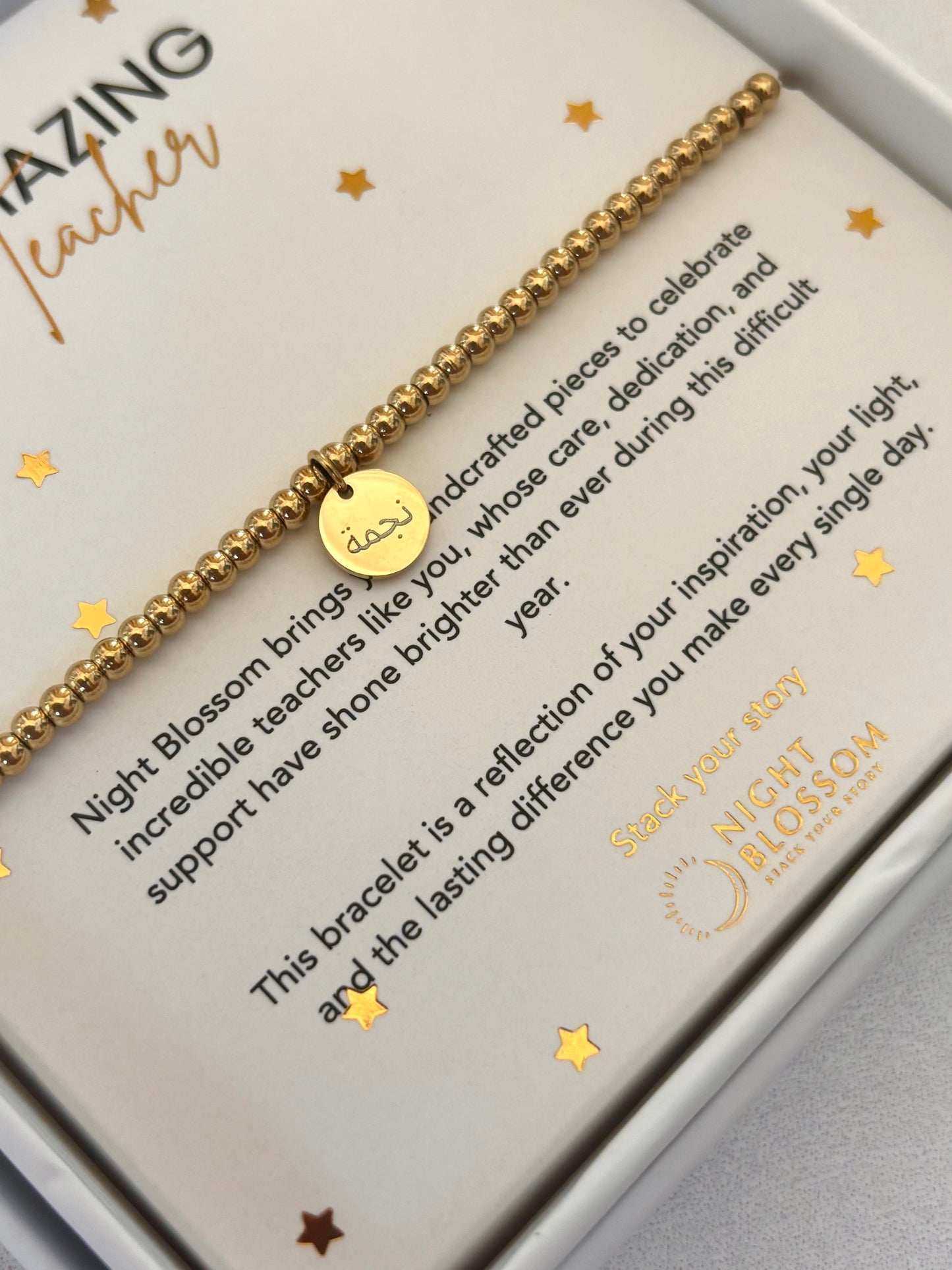 Star Teacher - Gold charm Bracelets