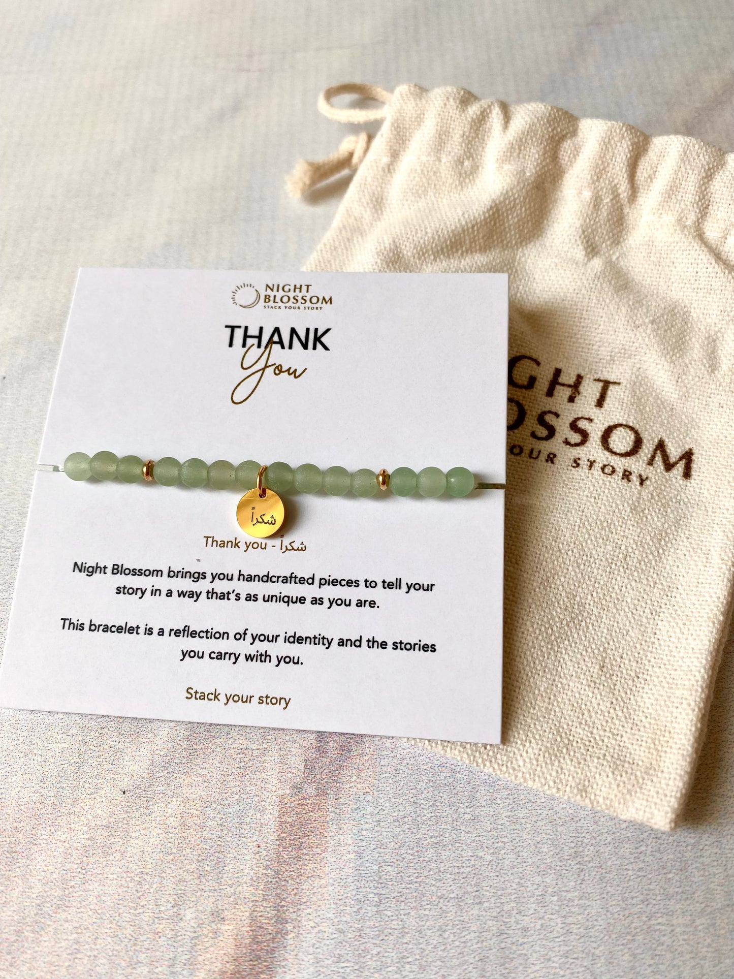 Thank you charm bracelet