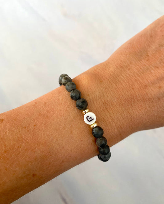 English single initial bracelet