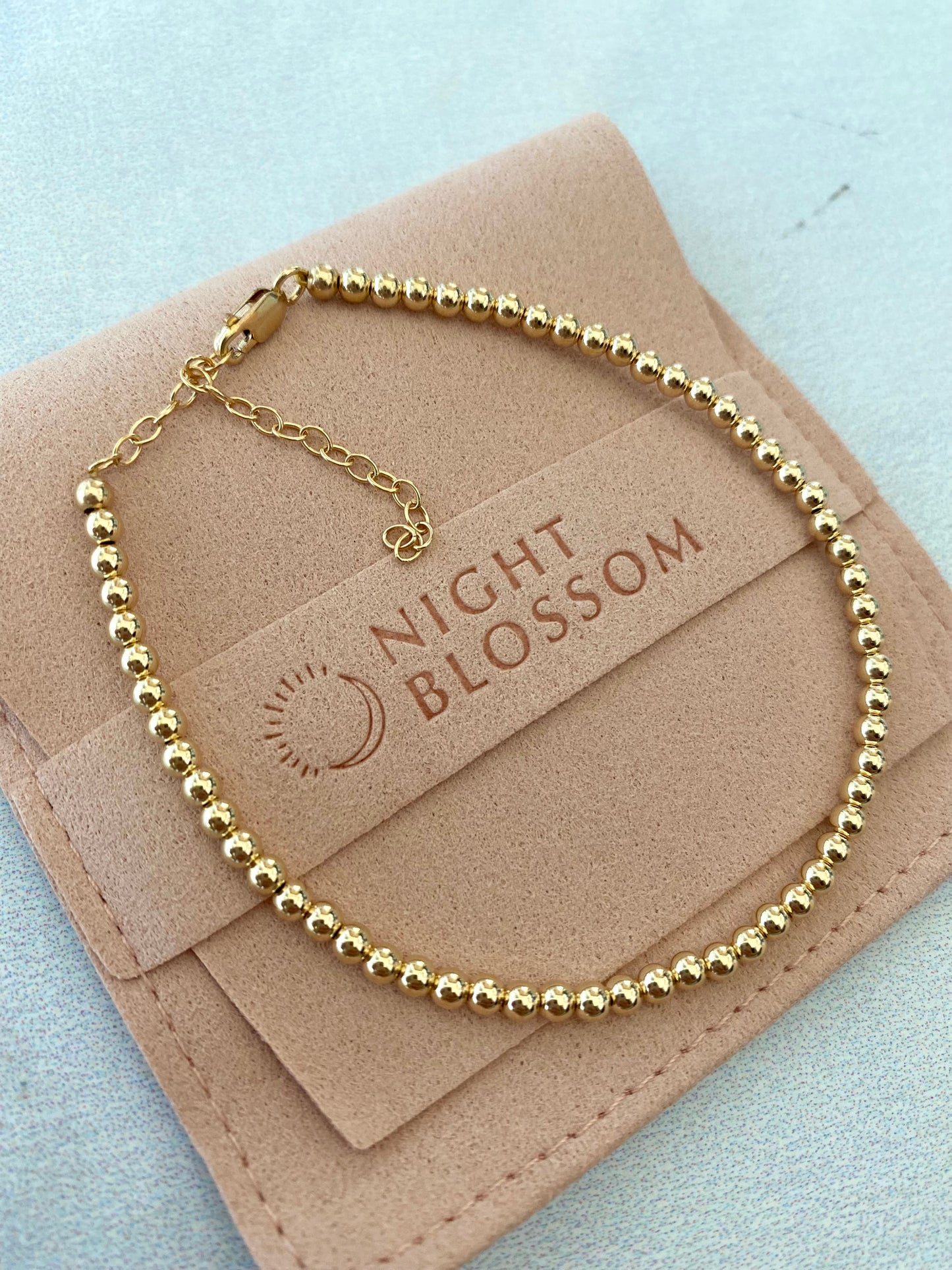 Beaded gold-filled bracelet