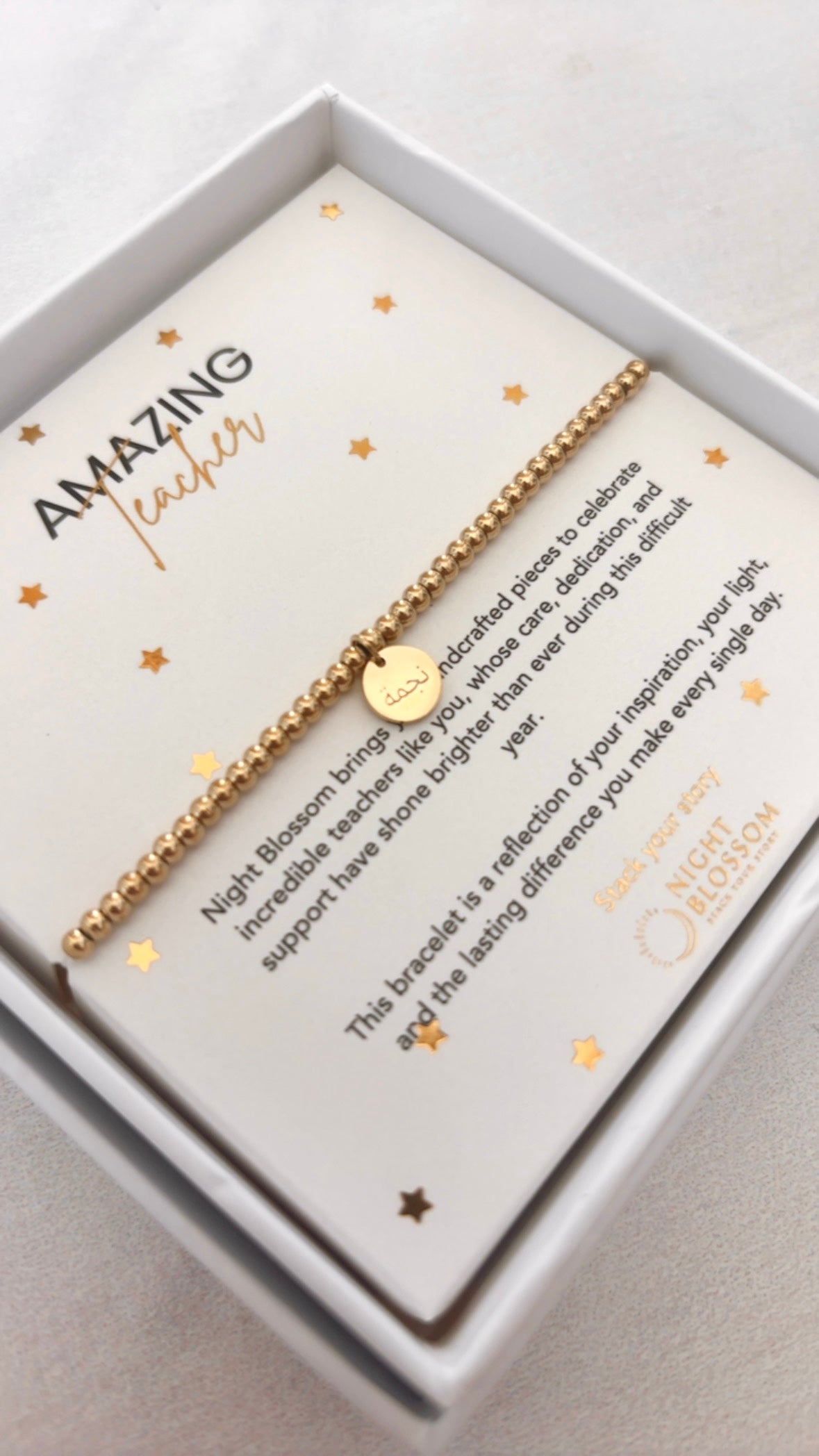Star Teacher - Gold charm Bracelets