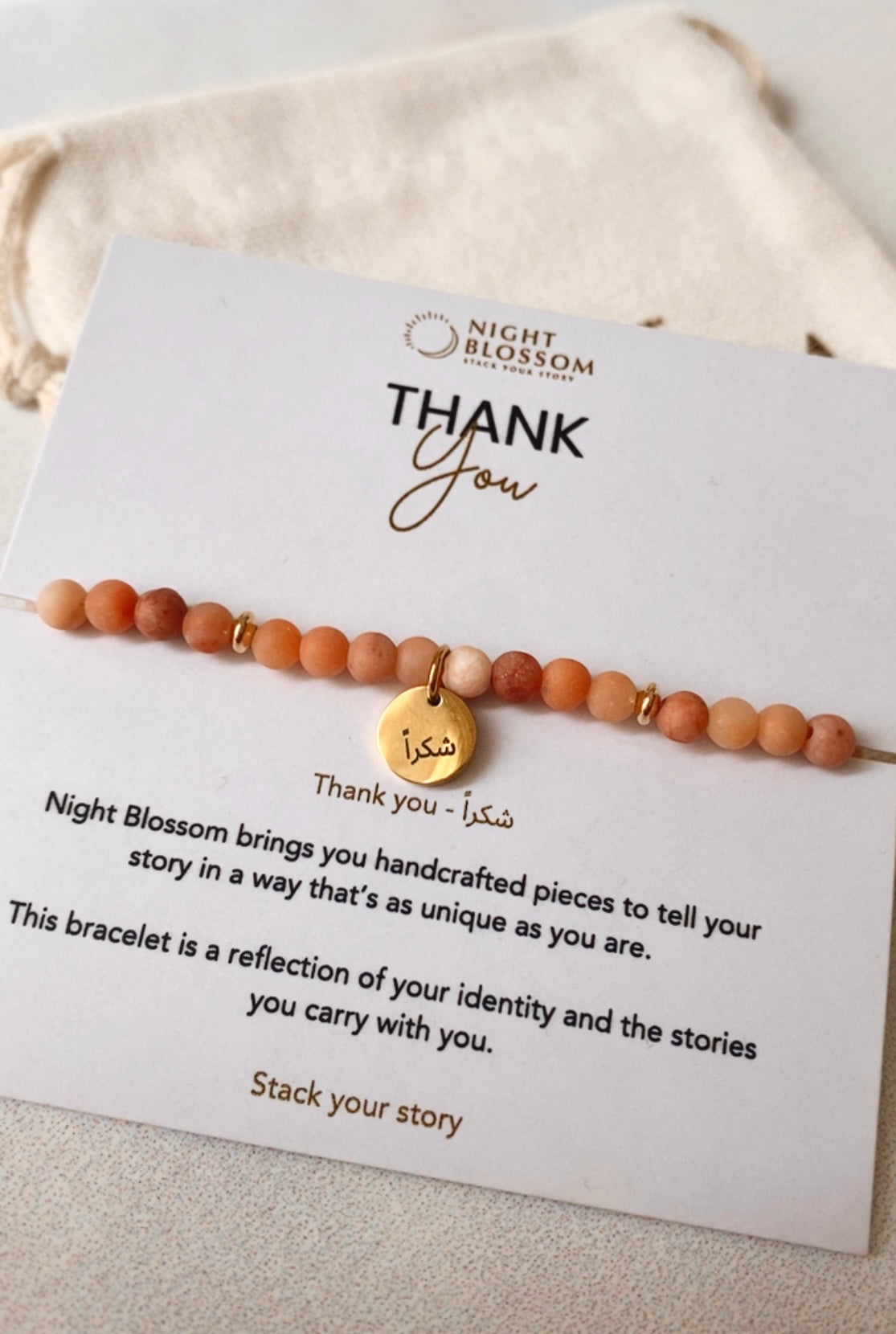 Thank you charm bracelet