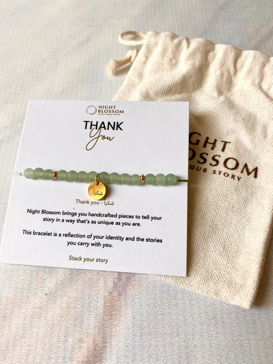 Thank you charm bracelet