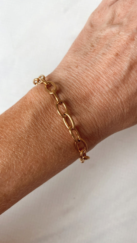 Waterproof gold chain bracelet