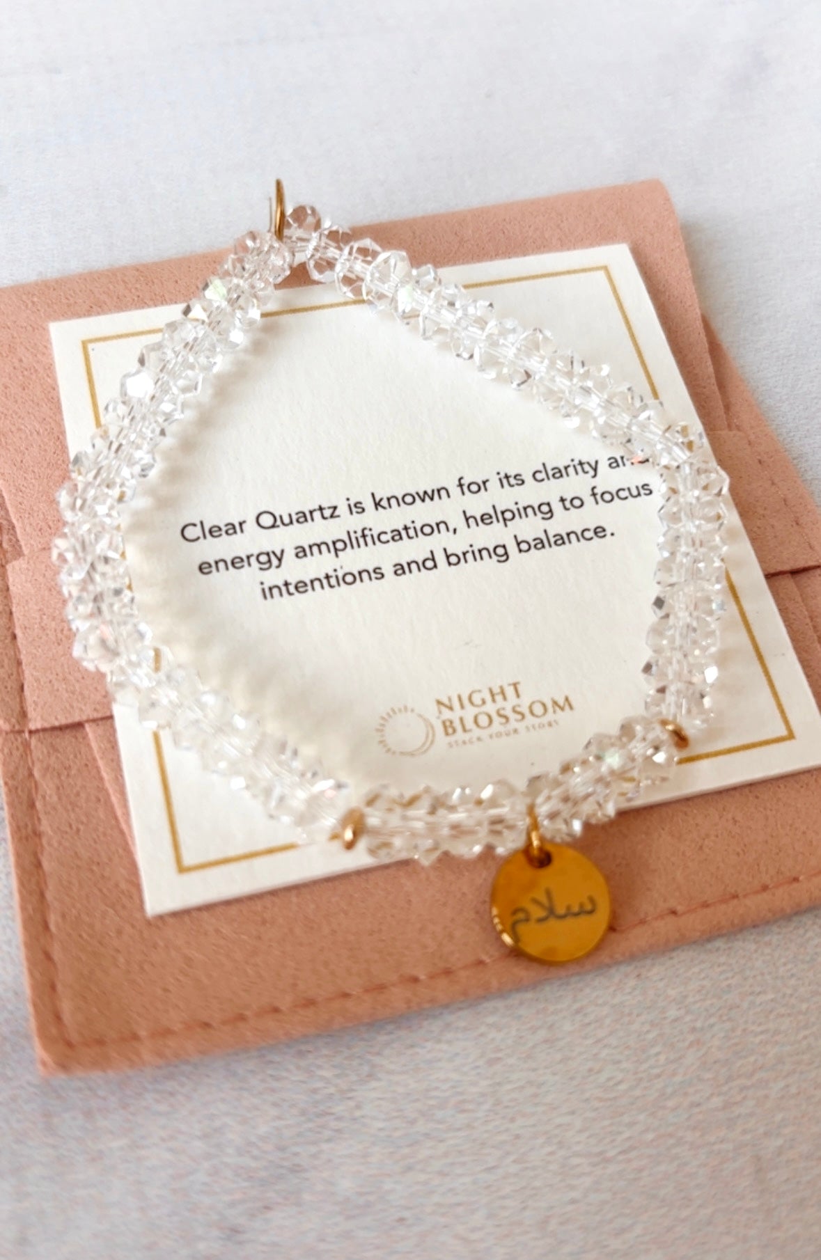 Rock Quartz Charm Bracelet