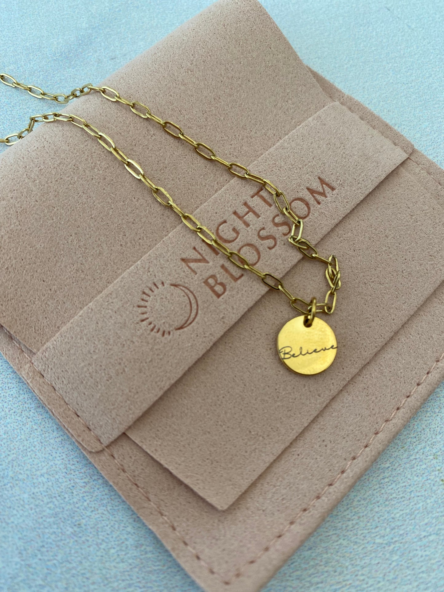 Waterproof paperclip charm necklaces