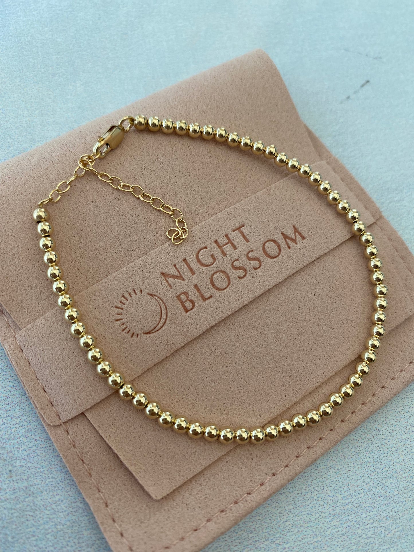 Beaded gold-filled bracelet