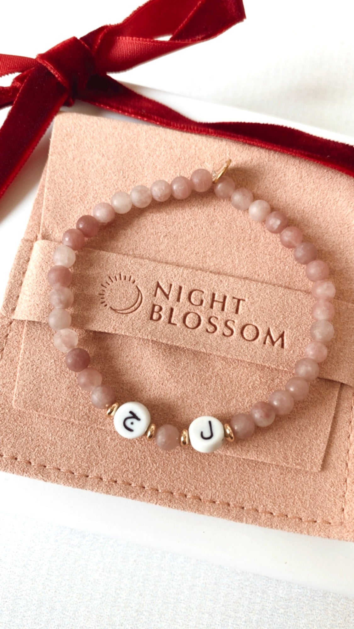 Skinny Arabic initial bracelet