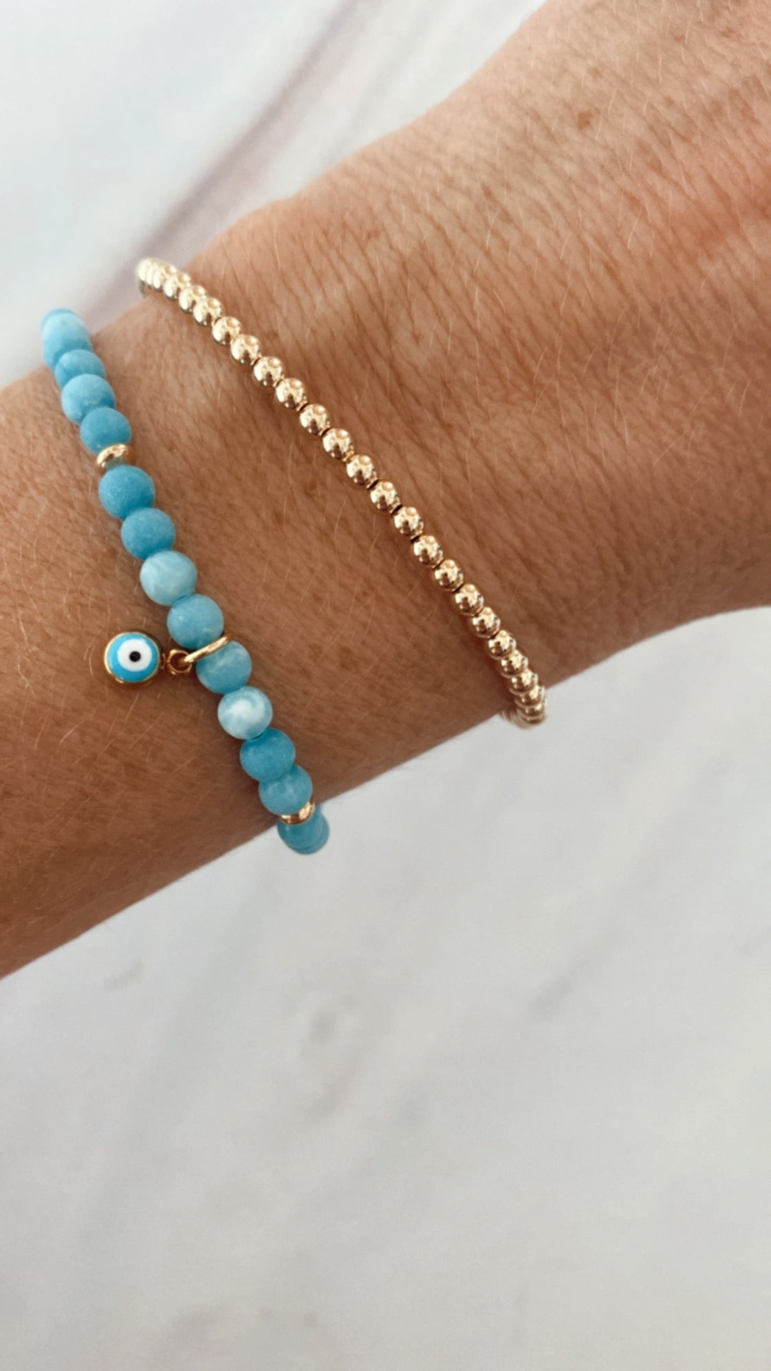 Mini eye charm bracelet