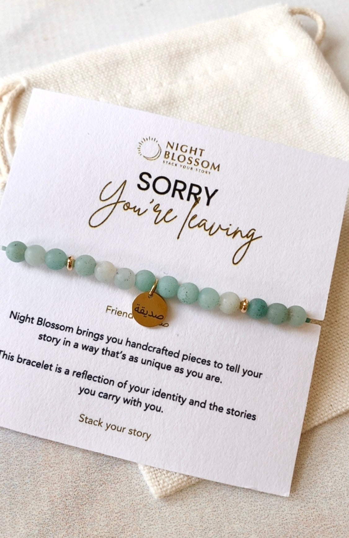 Leaving charm bracelet