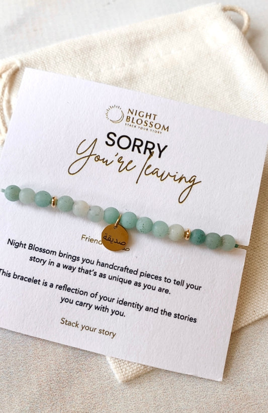 Leaving charm bracelet