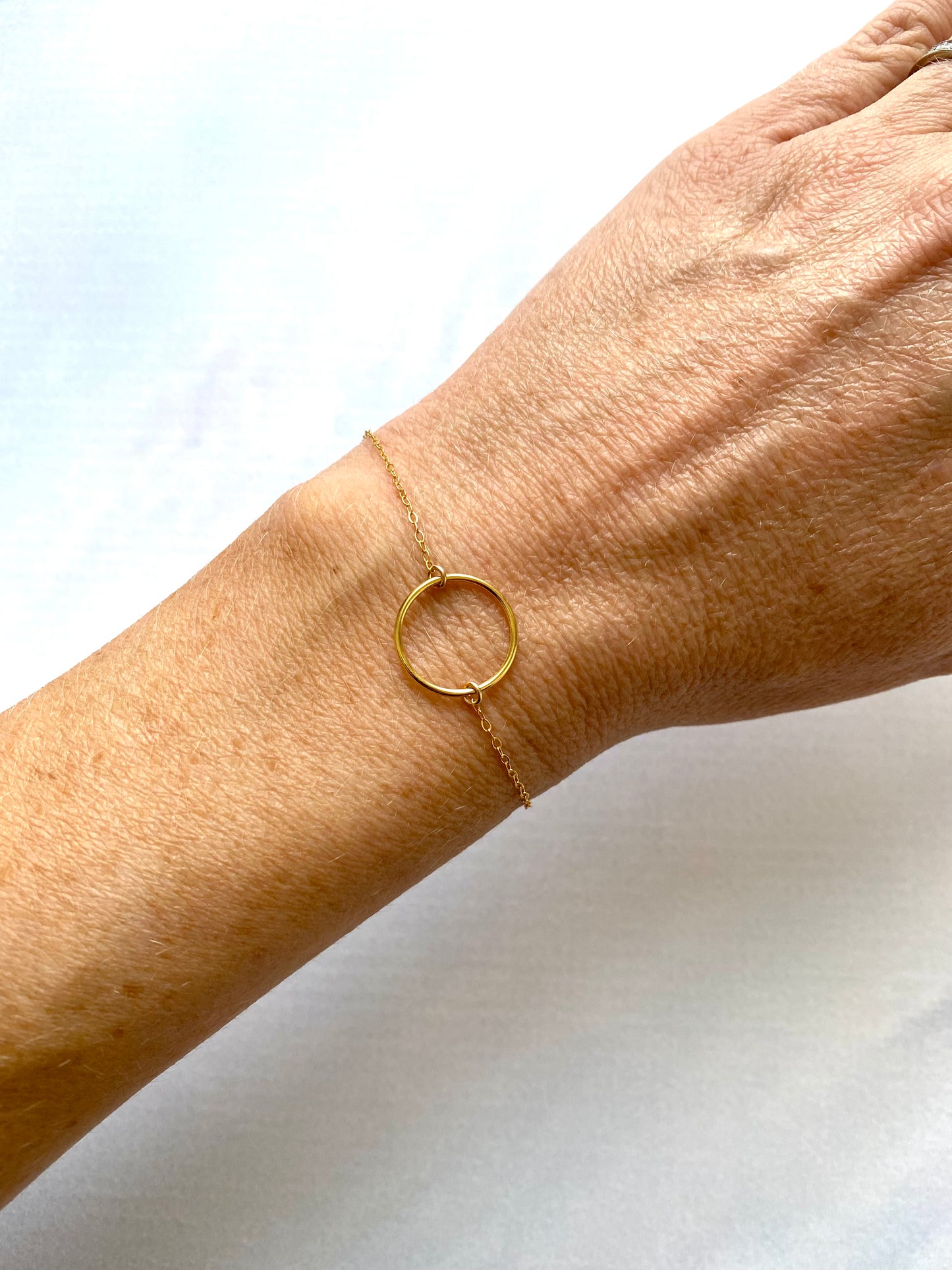 Gold circle bracelet