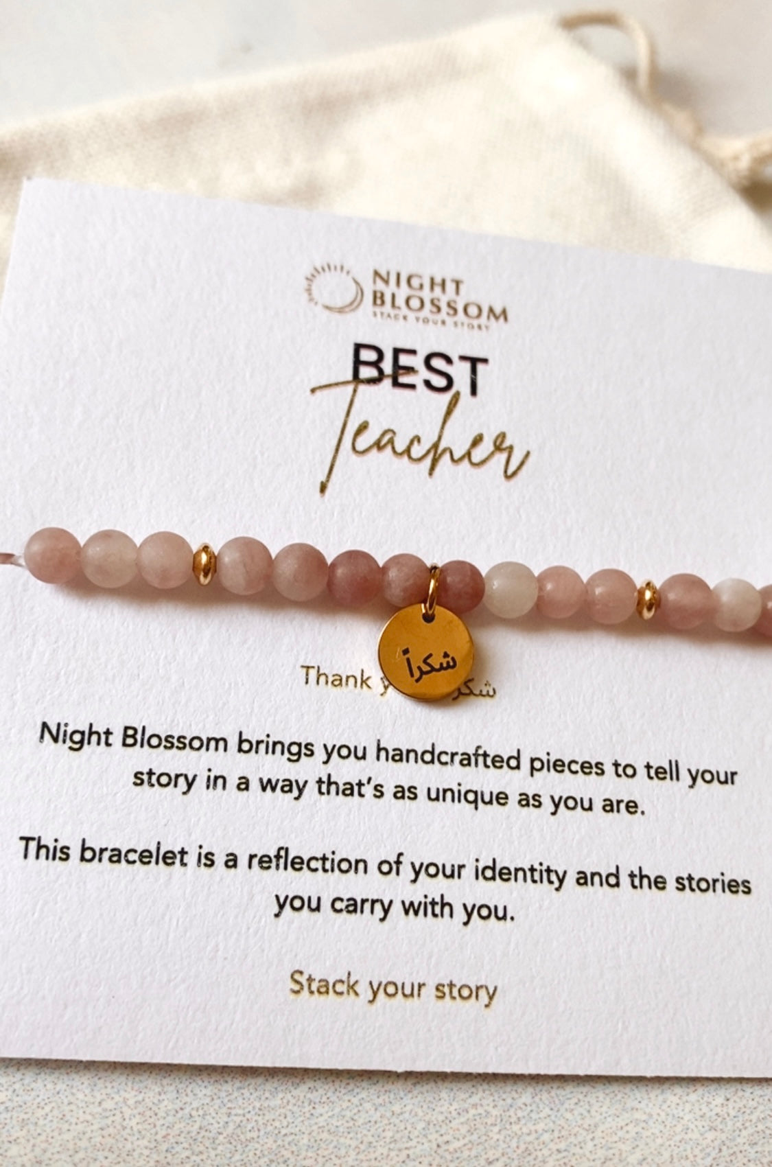 Teacher charm bracelet